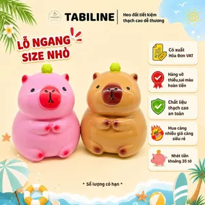Heo đất ống tiết kiệm tiền lỗ ngang capybara size nhỏ LD62 - TABILINE