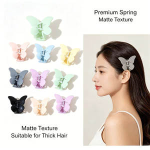 Mới Mờ Bướm Tóc Móng Vuốt Kẹp Chống Trượt Acrylic Phụ Kiện Tóc