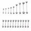 AN.MART 10 Chiếc Thép Không Gỉ Bóng Lưỡi Rốn Núm Vú Barbell Nhẫn Thanh Body Xuyên VN