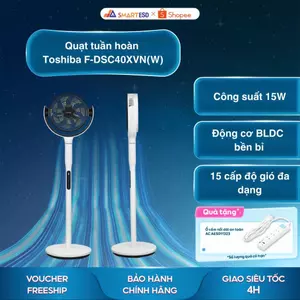 Quạt tuần hoàn Toshiba F-DSC40XVN(W) - Động cơ BLDC - Bảo hành chính hãng 12 tháng [Hỏa tốc Hcm]