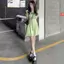 Đầm hoa kiểu Pháp cỡ lớn Sweet Girl Slimer Look All-Match High-End Love Break Dress Nữ hợp thời trang