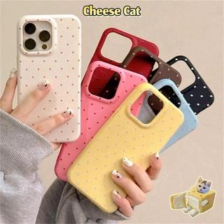 ins Ốp điện thoại đơn giản chấm bi phong cách Hàn Quốc cho iPhone 12 11 13 14 15 16 17 Pro Max XR Xs Max 7 Plus 8 Plus