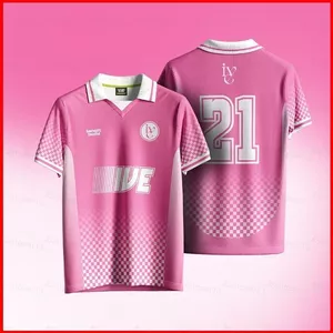 YB1 IVE K-Pop Dạo Phố Áo thun Jersey in dáng rộng mùa hè hỗ trợ vải Wonyoung Yujin Gaeul LIZ Rei Leeseo POLO shir