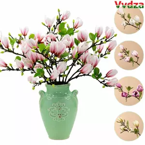 VVDZA Hoa Mộc Lan Trang Trí Đảng Phim Cảm Thấy Mộc Lan Mô Phỏng Hoa Nhân Tạo Trang Trí Hoa Xuân Quan Hoa Trang Trí