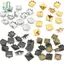 100 Chiếc Punk Spikes Vuông Kim Tự Tháp Kim Loại Đinh Tán 4 Prongs Cho Dacraft Phụ Kiện May Mặc