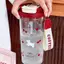 PlumHOUSE Bình Nước 580ml Có Ống Hút – Bình Nước Cho Học Sinh Họa Tiết Dễ Thương, Chịu Nhiệt, Tiện Mang Đi