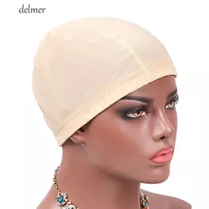 DELMER Mái Vòm Lưới Tóc Giả Mũ Màu Be Bền DIY Co Giãn Thoáng Khí Nam Tự Nhiên Phong Cách S M L Kích Thước Lưới Tóc Vô Hình