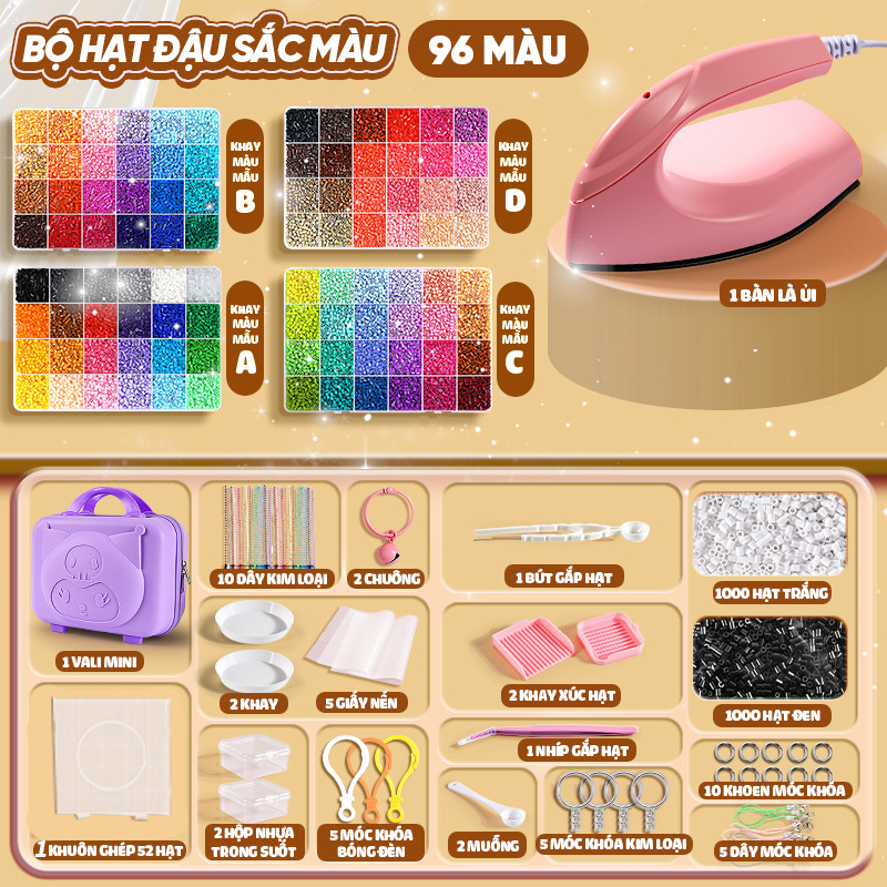 Hạt Xếp Hình Bộ Bổ Sung DIY Đồ Chơi Giáo Dục An Toàn Cho Bé Dùng Cho Mọi Lứa Tuổi