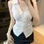Mùa hè Phong cách mới Hot Girl gợi cảm Áo yếm quây đơn bên trong Pure Desire Slimer Look Top