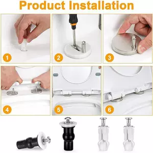 ECK 2 Chiếc M5 Bồn Cầu Ốc Vít Nắp Nắp Cố Định Lỗ Mù Lắp Bộ Dụng Cụ Phòng Tắm Phụ Kiện Thay Thế Bồn Cầu Vít HOT