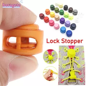 BORAGETE 10 Chiếc Kẹp Dây, Ba Lô Dây Giày DIY Dây Lò Xo Khóa Nút Chặn, Phụ Kiện Túi Paracord Dây Nhựa Chuyển Đổi Kẹp Khóa