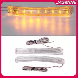 JASMINE 2 Chiếc Đa Năng Mềm Hổ Phách 9 SMD12V LED Gương Chiếu Hậu Ô Tô Đèn Báo JASMINE