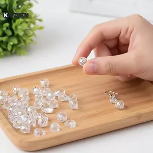 KUZHEN DIY Trang Sức Hạt Kích Thước Hỗn Hợp Pha Lê Ánh Sáng Đá Quý Bộ Lấp Lánh Thủ Công Tiếp Liệu Cho Vòng Tay Nelace Làm HOT