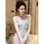 Váy bó hoa không tay kiểu Pháp eo hẹp nhỏ tươi Phiên bản mùa hè 2026 Váy dài du lịch mua sắm mùa hè