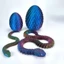 Đồ chơi rắn có thể uốn cong in hình Gradient 3D màu sắc, Gói trứng rồng Quà tặng sưu tập mới lạ