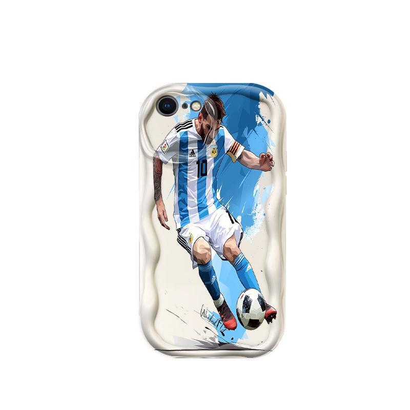 Thích hợp cho iPhone 6 6S 6 Plus 6S Plus 7 8 Plus SE 2020 3D TPU mềm World Cup Messi Boy Sinh viên Ốp điện thoại chống sốc