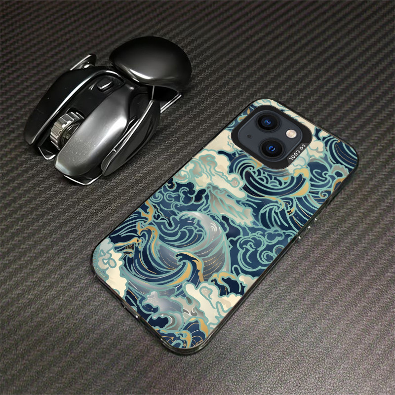 Ốp Điện Thoại Cho Samsung Galaxy S21 S22 S23 S24 Plus S25 S26 Ultra 4G 5G Ukiyo e Ocean Wave Art