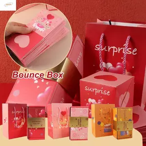 Hộp nổ tiền mặt ZENZON, Hộp nảy bất ngờ bằng giấy sang trọng, Hộp mới bật lên Hộp đựng tiền vui nhộn bất ngờ Valentine