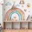 Phim hoạt hình Rainbow Love Cloud Wall Sticker - Decal tự dính để trang trí hiên nhà phòng ngủ