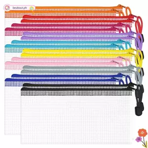 Túi dây kéo lưới BEABOUT, Túi đựng bút trong suốt PVC, Túi đựng hồ sơ dày chống thấm nước bền bỉ Trường học & Văn phòng