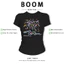 BOOM Áo Baby Tee Nữ Cotton Ôm Body-Áo Thun Ngắn Tay Y2K In Hình PhongCách Mùa Hè, Cổ Tròn Hàng Đầucách hàn quốc phong123