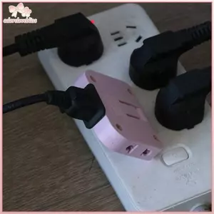 THÊM 3 Trong 1 EU Cắm Nối Dài Bộ Chuyển Đổi Điện Xoay 180 Độ Cho Điện Thoại Di Động Sạc Chuyển Đổi Soet BSS