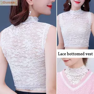 OUSXA Cổ Giả Ren Thời Trang Phối Ren Hoa Có Thể Tháo Rời Cổ