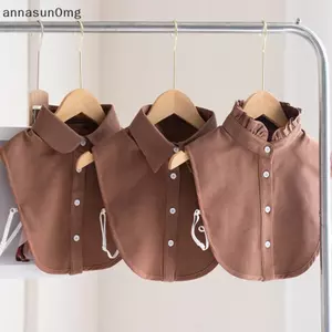 AA Nữ Vintage Màu Nâu Giả Cổ Áo Sơ Mi Ấm Áp & Phong Cách Hoàn Hảo Cho Lớp Áo Sơ Mi Phong Cách Cổ Điển, Cổ Có Thể Tháo Rời VN