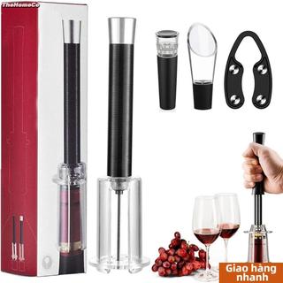 [Hàng về] Dụng cụ mở nắp chai áp suất không khí thủ công THEHOMECO, với Bộ mở chai rượu vang Máy sục khí, Nút chặn chân không Dụng cụ mở chai rượu kim