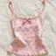 Hot Girl Lace Bow Camisole Slim-fit Slimmer Look Lace Short Top