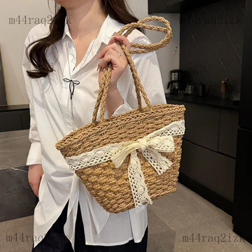 Women's Woven Straw Shoulder Bag – for the Beach