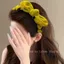Mờ Ấm Áp Mùa Thu ~ Tính Khí Nghệ Nhung Nơ Băng Đô Bầu Không Khí Có Răng Băng Đô Cao Du Lịch Kẹp Tóc