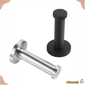 GIÁ RẺ 1 Cái Giá Treo Khăn Mũ, Có Ốc Vít Móc Quần Áo Đơn Bằng Thép Không Gỉ, Phụ Kiện Phần Cứng Phòng Tắm Bền Đẹp Hình Trụ Bạc Đen Móc Đấm Tường