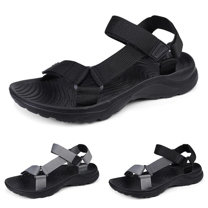 Giày Nam Dép Đi Biển Giày Đi Bộ Ngoài Trời Giày Sandal Mũi Mở Giày Sandal Đế Bằng Đi Bộ Đường Dài Sandal Nam Thời Trang Giày Sandal Thể Thao Thường Ngày Re