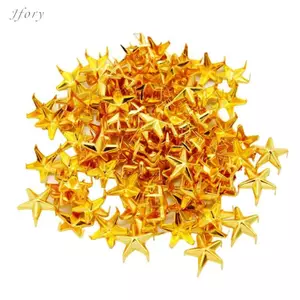 SiaBiced 100 Chiếc Kim Loại Ngôi Sao Đinh Tán Đinh Tán Nút Chốt Cho Túi Thắt Lưng Da