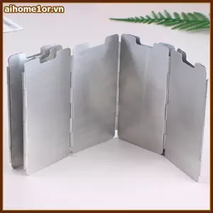 AIHOM 9 Tấm Tấm chắn gió có thể gập lại cho bếp Gas Tấm chắn gió bằng thép không gỉ để nấu ăn cắm trại ngoài trời,