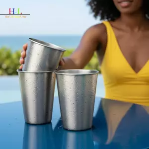 Bình nước ổn định du lịch HL Cốc kim loại có thể tái sử dụng Tiết kiệm không gian để đi bộ đường dài và máy tính để bàn văn phòng LMWU