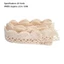 OUSXA 1 Chiếc Vải Ren Ruy Băng, Màu Be & Trắng & Đen 20 Mét Chiều Dài Ren Cotton Viền, Cổ Điển 2cm Chiều Rộng Sòe Ren Cạnh Để Trang Trí Rèm