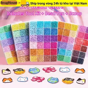 Hạt SNUGHOUSE Perler Hama, Bộ hạt cầu chì cỡ 2,6mm chất lượng cao, Câu đố tự làm 48 / 72 / 96 / 120 Màu sắc Hạt xếp hình đậu nhỏ cao cấp ba chiều Quà tặng DIY