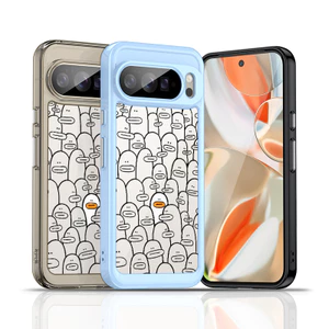 Ốp Điện Thoại Trong Suốt Cứng "Vịt Dễ Thương" Cho Google Pixel 10 Pro XL 10A Pixel 9 / 8 / 7 Pro Pixel 9Pro 8 Pro 7A Vỏ Google Chống Sốc