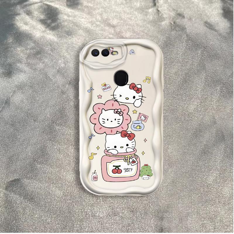 Thích Hợp Cho OPPO A5S A7 A12 F9 F9 Pro 3D Phụ Kiện Mềm TPU Kitty Cat Vỏ Điện Thoại Chống Sốc