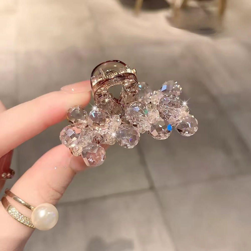 Hululu / Phong Cách Mới Ánh Sáng Sang Trọng Full Kim Cương Pha Lê Nhỏ Lấy Kẹp Thời Trang Cao Cấp Công Chúa Đầu Bên Kẹp Cá Mập Kẹp Tóc