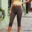 Quần Capris Nữ In Chấm Eo Co Giãn Quần Crop Slim Fit Cho Hàng Ngày Thường Ngày