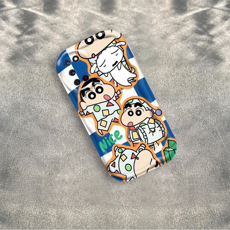 Thích hợp cho điện thoại thông minh 3D OPPO A52 A72 A92 Bút chì mềm Shin-chan Vỏ điện thoại chống sốc