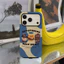Ốp lưng iPhone nhân vật thực phẩm "Cutefriend" màu xanh lam, "Need Smile" dễ thương cho iPhone 11 / 12 / 13 / 14 / 15 / 16 / 17 Pro Max Vỏ điện thoại đánh bóng xỉn màu mới Series Thiết kế 2 trong 1