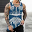 Dừa Hoàng Hôn 3D Tank Top Nam, Áo Vest Không Tay Mùa Xuân, Mềm Mại Thoáng Khí Dạo Phố Tee