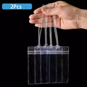 Cheenm 2 Cái Có Thể Khóa Lại Chống Thấm Nước Trong Suốt Dây Buộc Thẻ Tay PVC Thẻ Hành Lý Phụ Kiện Du Lịch Cho Túi VN
