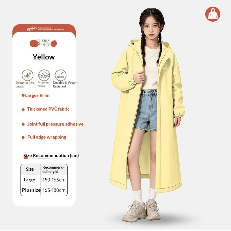 Xe tay ga điện đi mưa chống nước dài VG, chất liệu PVC dày có mũ trùm đầu và túi lớn