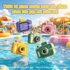 Máy ảnh trẻ em súng phun 2 bên- súng nước bắn ngược troll，súng nước mini bắn xa，súng nước đồ chơi