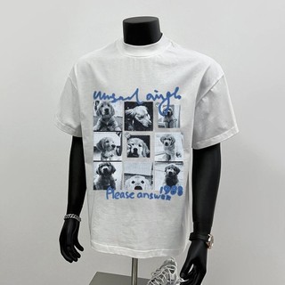 Áo thun nam ESEA tay ngắn thương hiệu thời trang Mỹ "Love Dog" cặp đôi unisex